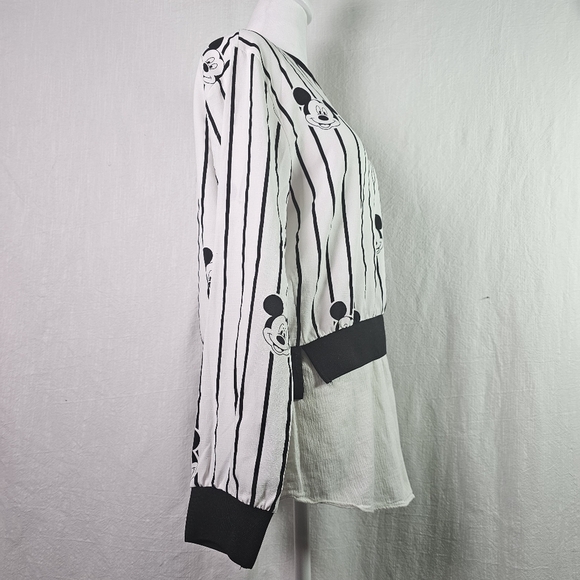 Disney Mickey Mouse Striped Pullover Blouse by Merci Small - Picture 3 of 10